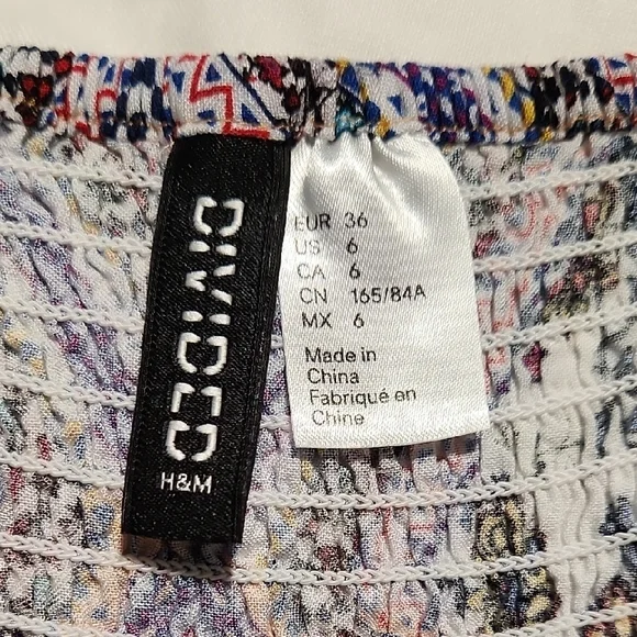 H&M Peach Patterned Mini Dress - Picture 3 of 7